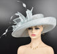 Church, Kentucky Derby Hat ,Carriage, Tea Party, Wedding, Wide Brim Sinamay Hat, Royal Ascot Hat, Horse Race Hat, Oaks day hat Powder Blue