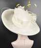 Sinamay Kentucky Derby Hat: Wide Brim Feather Fascinator