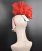 Red  Fascinator Hat, Kentucky Derby Hat, Church Hat, Wedding Hat, Easter Hat, Tea Party Hat, Royal Ascot Horse Race Oaks day hat