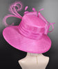 Hot Pink Wide Brim Sinamay Hat, Kentucky Derby Hat, Church hat, Tea Party Hat, Custom hat, Formal Hat, Fashion Hat