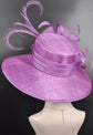 Grape Purple Wide Brim Sinamay Hat, Kentucky Derby Hat, Church hat, Tea Party Hat, Custom hat, Formal Hat, Fashion Hat
