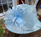 Powder Blue Kentucky Derby Hat: Feather Flower Tea Party Wedding