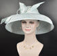 Powder Blue Sinamay Dome Hat: Audrey Hepburn Style Kentucky Derby