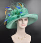 Sinamay Kentucky Derby Hat: Feather Flower, Ascot Style