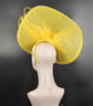 Cute Jumbo Yellow Royal Ascot Horse Race Oaks day hat  Fascinator Kentucky Derby Hat Church Tea wedding Party Hat