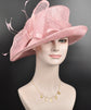Pink Sinamay Derby Hat: Kentucky Oaks Tea Party Church Hat