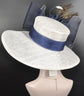 Sinamay Kentucky Derby Hat: White Wide Brim Royal Ascot Hat