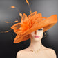 Wide Brim Kentucky Derby Hat, Ascot Hat for Wedding & Tea Party, Garden Party Hat, Mother of the Bride, Church Ivory/ Off White Green
