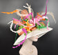 Wide Brim Sinamay Kentucky Derby Hat: Lily Flower Tea Party Wedding