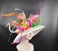Wide Brim Sinamay Derby Hat: Lily Flower Tea Party Wedding Hat