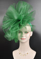 Fascinator Hat Church Kentucky Derby Hat Tea Party Wedding Easter Day Hat Royal Ascot Horse Race Oaks day hat Cocktail Hat Green