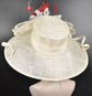 Kentucky Derby Hat: Jumbo Feather Flower Sinamay Church Wedding Hat