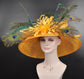 Church Kentucky Derby Hat Carriage Tea Party Wedding Wide Brim Women&
