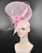 Pink Ascot Hat: Jumbo Feather Fascinator, Royal Race Day Headband