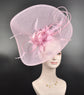 Pink Ascot Hat: Jumbo Feather Fascinator, Royal Race Day Headband
