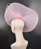 Pink Ascot Hat: Jumbo Feather Fascinator, Royal Race Day Headband