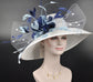 Sinamay Derby Hat: White Wide Brim Royal Ascot Hat