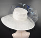 Sinamay Derby Hat: White Wide Brim Royal Ascot Hat