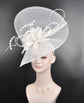 White Feather Fascinator Hat: Royal Ascot, Kentucky Derby, Wedding