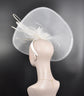 White Feather Fascinator Hat: Royal Ascot, Kentucky Derby, Wedding