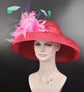 Sinamay Kentucky Derby Hat: Audrey Hepburn Style Feather Dome