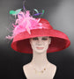 Sinamay Kentucky Derby Hat: Audrey Hepburn Style Feather Dome