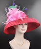 Sinamay Kentucky Derby Hat: Audrey Hepburn Style Feather Dome