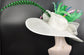 Wide Brim Sinamay Derby Hat: Feather Ascot Hat
