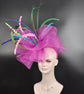 Hot Pink Fascinator Hat: Kentucky Derby, Tea Party, Wedding