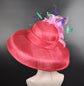 Sinamay Kentucky Derby Hat: Audrey Hepburn Style Feather Dome