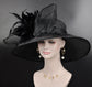 Black Sinamay Wide Brim Hat: Kentucky Derby, Ascot Races