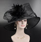 Black Sinamay Wide Brim Hat: Kentucky Derby, Ascot Races