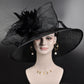 Black Sinamay Wide Brim Hat: Kentucky Derby, Ascot Races