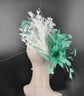 Turquoise Feather Fascinator Hat: Kentucky Derby Tea Party Hat