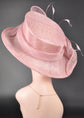 Pink Sinamay Derby Hat: Kentucky Oaks Tea Party Church Hat