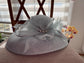 Powder Blue Sinamay Wide Brim Hat: Kentucky Derby, Church, Wedding