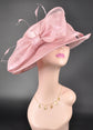 Pink Sinamay Derby Hat: Kentucky Oaks Tea Party Church Hat