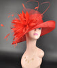 Kentucky Derby Hat: Feather Flower Sinamay Ascot Hat