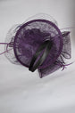 Fancy Sinamay Feathers Trio Floral Net Headband Fascinator Cocktail Hat Purple Kentucky Derby Hat