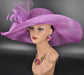 Grape Purple Sinamay Kentucky Derby Hat: Wide Brim Church Hat