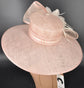 Blush Pink Kentucky Derby Hat: Feather Flower Tea Party Hat