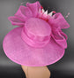 Fuchsia Pink Feather Flower Hat: Royal Ascot Kentucky Derby Occasion Hat