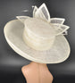 Ivory Sinamay Kentucky Derby Hat: Wide Brim Royal Ascot Race Day