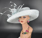 Powder Blue Sinamay Kentucky Derby Hat: Wide Brim Royal Ascot Race Day Hat