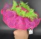 Fuchsia Sinamay Kentucky Derby Hat: Wide Brim Church Wedding Hat