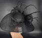 Black +More colors Kentucky Derby hat, Church hat, Wedding hat, Easter hat, Mother of Bride hat, Ascot hat, Wide Brim Sinamay Hat