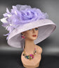 Lilac Sinamay Dome Hat: Audrey Hepburn Style, Kentucky Derby Tea Party Hat