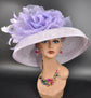 Lilac Sinamay Dome Hat: Audrey Hepburn Style, Kentucky Derby Tea Party Hat