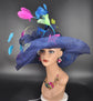 Oversized Sinamay Kentucky Derby Hat: Wide Brim Church Wedding Hat