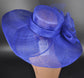 Oaks day hat Kentucky Derby Hat, Church Hat, Wedding Hat, Easter Hat, Tea Party Hat Wide Brim Sinamay Hat Carriage Hat Royal Blue